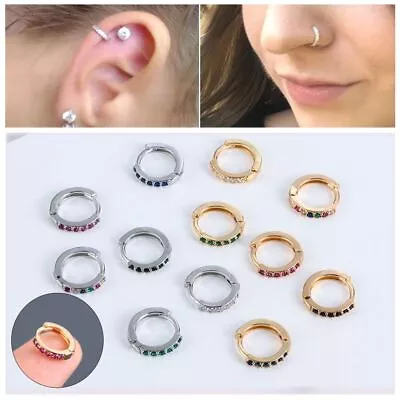 Jewelry CZ Ear Piercing Colorful CZ Earrings Zircon Ear Stud Cubic Zirconia • $6.85