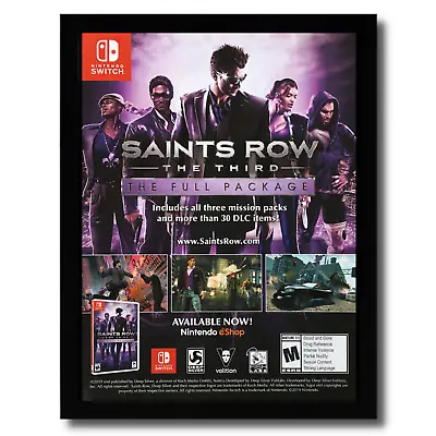 2019 Saints Row The Third Full Package Framed Print Ad/Poster Switch Promo Art • £52.72