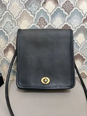 COACH Vintage Compact Pouch Black Leather NYC No. 46C-9939 • $49.99