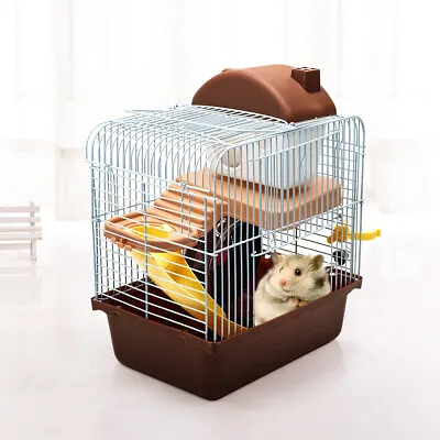 Hamster Gerbil House Mice Cage Double Layer Hamster Nest Pet Cage Small Castle • £9.95