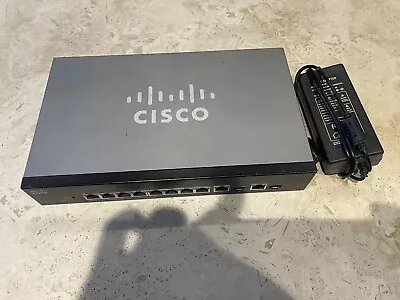 Cisco SG300-10PP POE+ With 48v PSU 10 Port Gigabit Managed Switch • £99