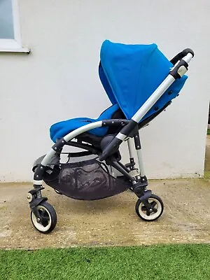 £165 • Buy Bugaboo Bee 3  Blue Pushchair With Footmuff And Raincover