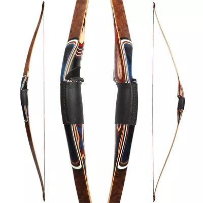 60  Traditional Longbow Takedown Triangle Bow Wood Archery Hunting Shoot20-55lbs • $397.86