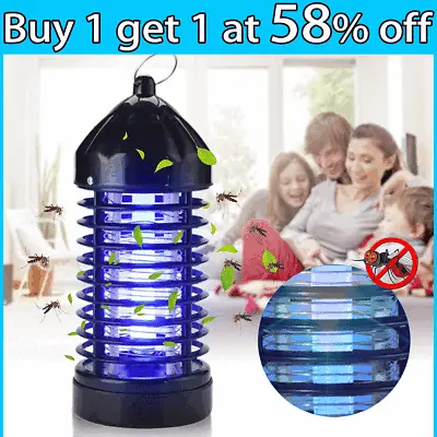 Electric Fly Bug Zapper Mosquito Insect ​Killer UV Lamp Indoor Trap Pest Catcher • £8.21