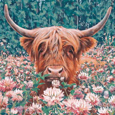 £14.44 • Buy Highland Cow Canvas Wall Art Printed Stretched Over Solid Pine Frame 