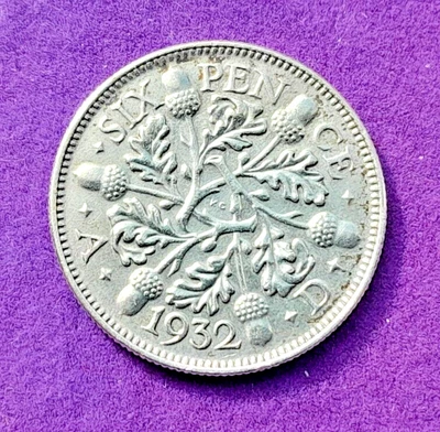 £1.95 • Buy 1932 George V 50% Silver Sixpence Coin In Near Mint Condition
