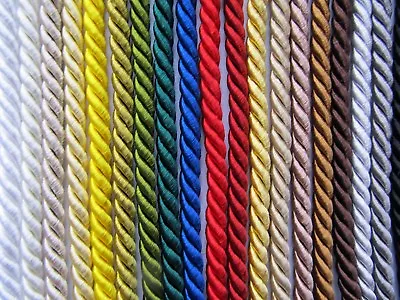 5mm SILKY FURNISHING CORD Quality Cotton/Viscose Piping Cushions & Upholstery • £1.65