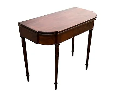 Fine Federal Sheraton Mahogany Game Table Hall Card Stand Foyer 1820 • $375