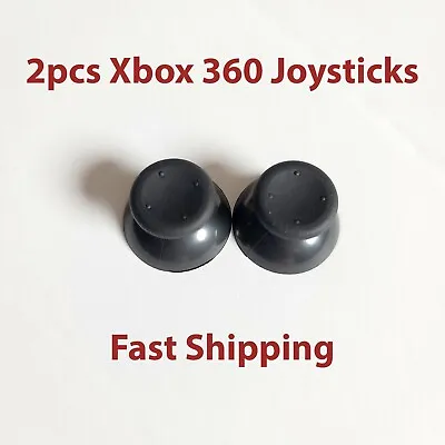 2 Microsoft Xbox 360 Joysticks Replacement Thumb Sticks Analog Black • $1.99