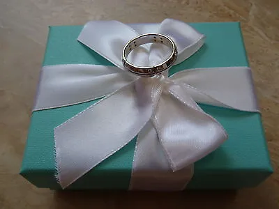 £805.56 • Buy Tiffany & Co. StreamAmerica 18k 750 White Gold Diamond 5mm Band Ring.  Size 10