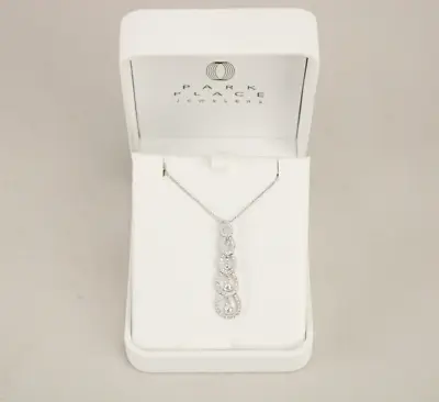 Genuine Gabriel & Co. 14k White Gold & Large 5 Drop Diamond Pendant Rare MIB • $699.99