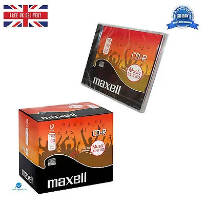 Maxell CD-R 700MB Audio Blank CDR XL-II 80 Jewel Cased Audio Music CD's  • £12.25