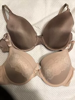 Bras Underwire Bras 36C. Lot Of Two.?Warners And Maiden Form Pink And Champagne • $14