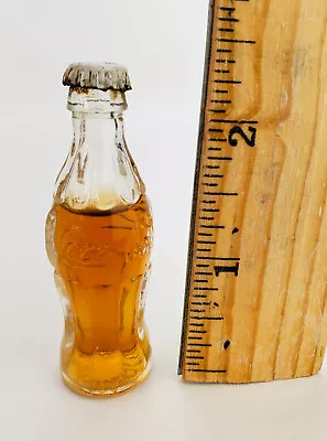 Vintage Miniature Mini 2.5  Coca-Cola Glass Bottle Capped W/ Contents Taiwan • $12.95