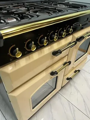 All Gas Rangemaster Classic 110cm Range Cooker In Cream And Brass Ref-ed97 • £1190
