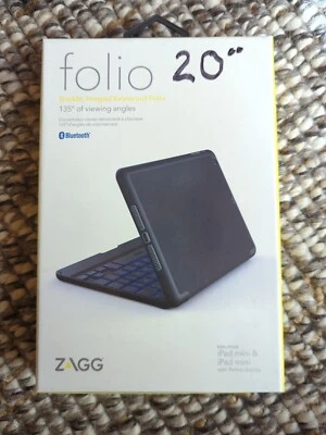 ZAGG Folio Case Backlit Hinged Keyboard Folio 135° Of Viewing Angles For IPad M • $18