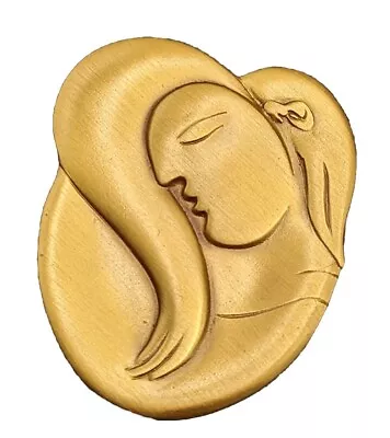 Guggenheim Museum Picasso Replica Sleeping Woman Yellow Hair Gold Pin Brooch • $35