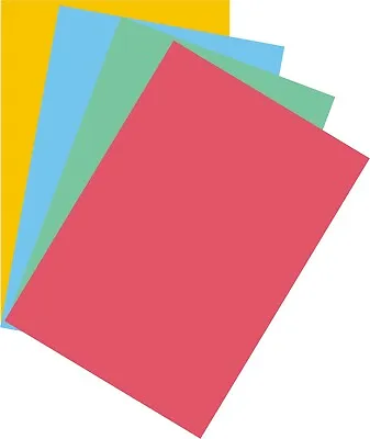 Pastel Coloured Card 120gsm A4 Sheets Mixed Colours Pink Yellow Green Blue Art • £6.95