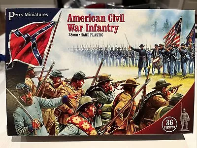 Perry Miniatures: American Civil War Infantry 1861-1865 NIB 28mm 36 Figures • $29.13