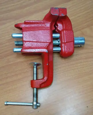 3 Inch Clamp-On Anvil Bench Vise Red Hobby • $12.85