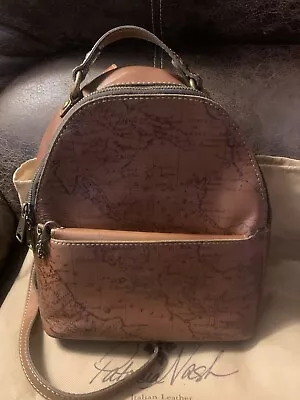 Patricia Nash Montioni Convertible Backpack Signature Map Brown  • $85