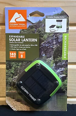 Ozark Trail Expandable Solar Rechargeable Mini Lantern Light Camping Fish Hunt • $19