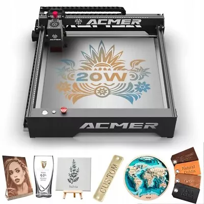 ACMER P1 20W Laser Engraver Air-assist With APP Laser Engraving Cutting Machine • £598.80