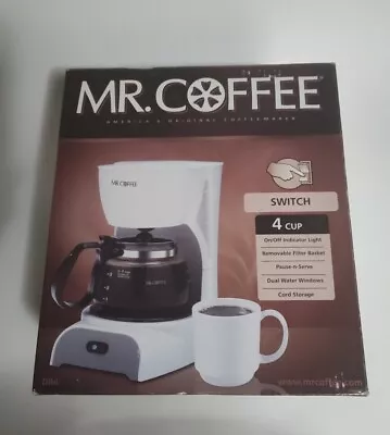 Mr Coffee Switch 4 Cup Coffee Maker DR4 White 2009 New In Box • $45