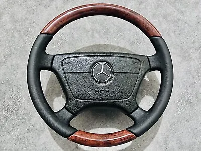 Mercedes Steering Wheel Wood & New Leather W202 W210 W140 R129 W124-( 93-95 ) • $748