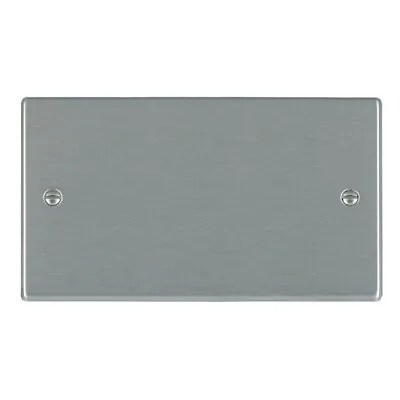 Hamilton Hartland Satin Steel 2 Gang Blank Plate 74BPD • £6.49