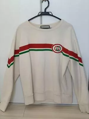 Gucci Interlocking G Cotton Sweat Shirts M Men'S Ivory Vintage Limited Rare • $329.12