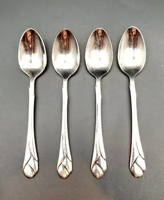 Mikasa Gerald Patrick SWEET PEA Stainless Flatware Place Spoons Korea Set Of 4 • $49.99