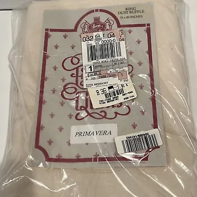 Vintage Estate Quilts Prima Vera Embroidered King Dust Ruffle NWT • $41.99