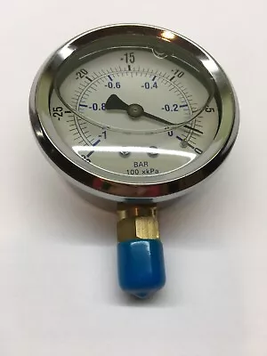 $9.99 • Buy Vacuum Gauge: 30 To 0 In PSI, 2 1/2 In Dial, Liquid-Filled, 1/4 In NPT 201L-254A