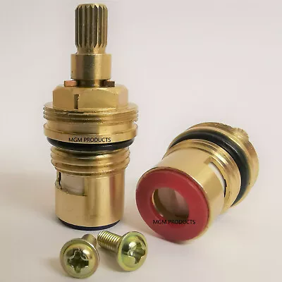 Hot & Cold 1/2  Replacement Tap Cartridges Valve Ceramic 20 Teeth Quarter Turn • £14.99