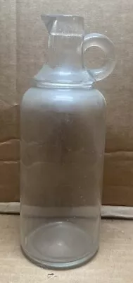 Vintage Clear Glass Bottle With Finger Loop • $12.50