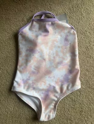 Lovely Girls Swimming Costume Outfit Age 6-9 Months White Purple Orange NEW • £3.99