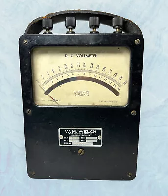 Vintage Welch Scientific 3062N D C Volt Meter 30 Volts Voltmeter • $23.79
