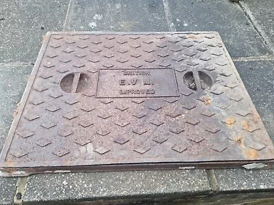 Cast Iron Manhole Drain Cover & Frame 660mm X 506mm Lifting Handles Inspection  • £135