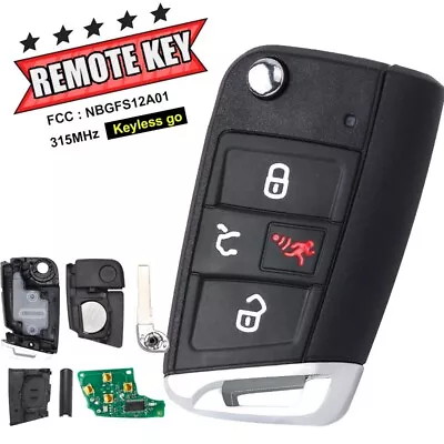 $38.26 • Buy For Volkswagen VW GTI Golf SportWagen E-Golf Smart Remote Key Fob 5G0 959 752 BD