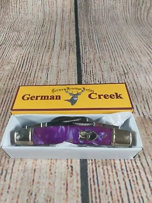 German Creek 4 Blade Pocket Knife Purple Gearman Heritage Series Collector’s • $19.99