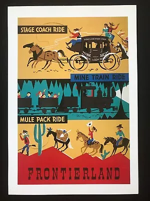 Disneyland Attraction Poster Mine Train Mini Lithograph 40th Frontierland • $14.99