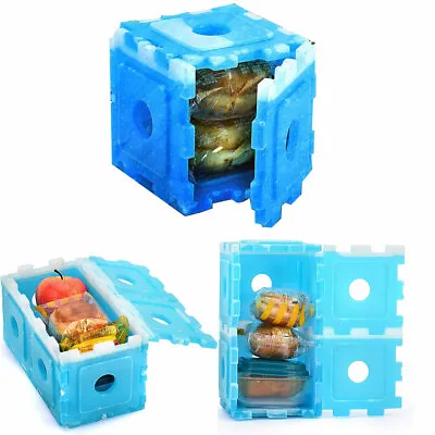 Freezer Blocks Cool Bag Ice Packs Cooler Cubes Portable Car Picnic Lunch Box • £15.99