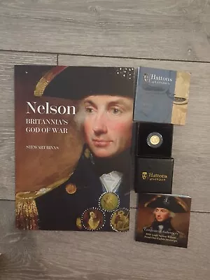 2023 Hattons Of London One Eighth Sovereign 22ct Gold Lord Nelson Tribute + Book • £95