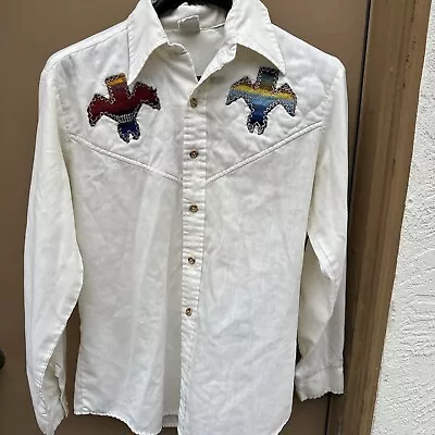 Vintage Kennington California Embroidered Stitched Western Button Shirt Medium • $39.99