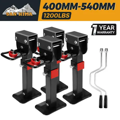 4X 400mm Corner Legs Drop Down W/Handle Steel Base 1200LBS Caravan Stabilizer • $279.95