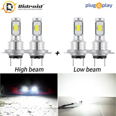 $17.99 • Buy For VW Jetta Passat Golf H7+H7 LED Headlight Bulb Kit High Low Beam 400W 30000LM