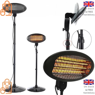 £29.99 • Buy Outdoor Garden Electric Patio Heater Quartz Bulb Free Standing 3 Power Settings