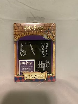 $4.99 • Buy Harry Potter Great Things Mini Tattoo Set 4 Stamps & Temporary Ink Set NIB 2000s