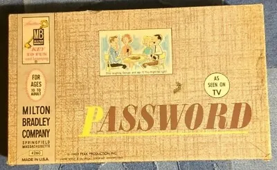 PASSWORD Game 1st Edition 1962  Milton Bradley Complete • $8